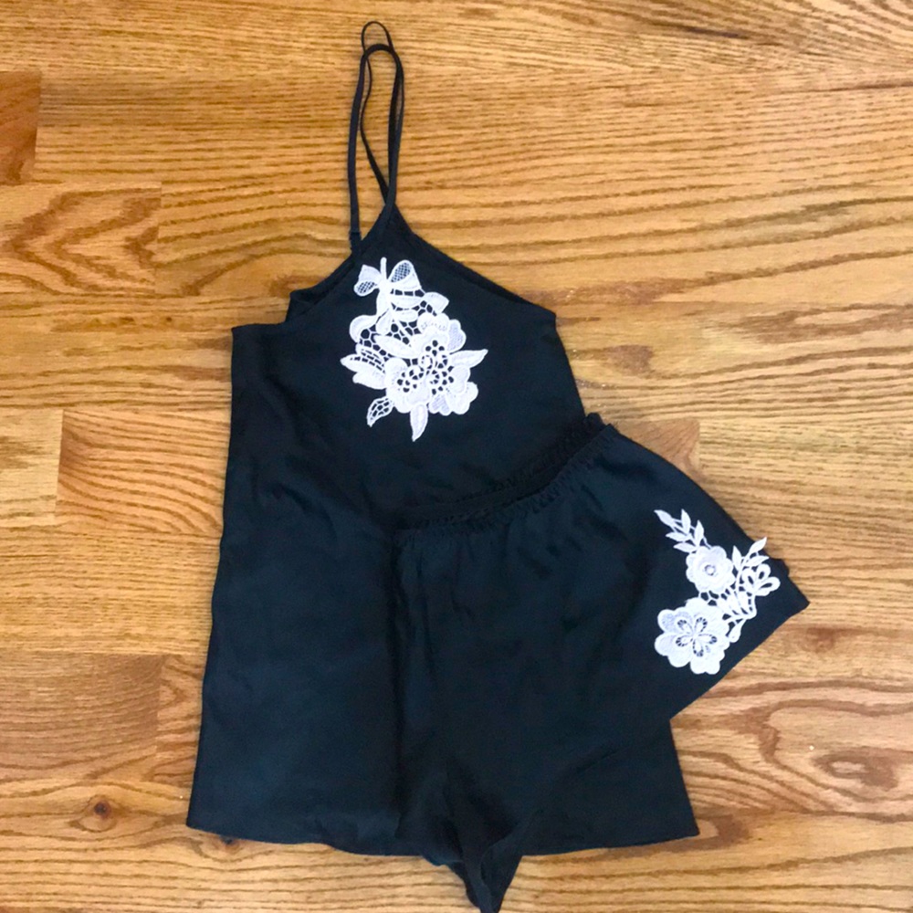 Black Silk pajama set